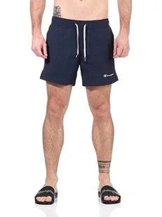 Champion Męskie Legacy Szorty plażowe Ac Małe Logo Kąpielówki, Ciemnoniebieskie, S - Spodenki damskie - miniaturka - grafika 1