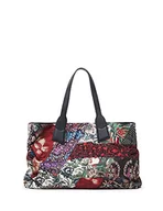 Torebki damskie - Desigual Womens BOLS_NINI Patch Shopper Bag, Black, U - miniaturka - grafika 1