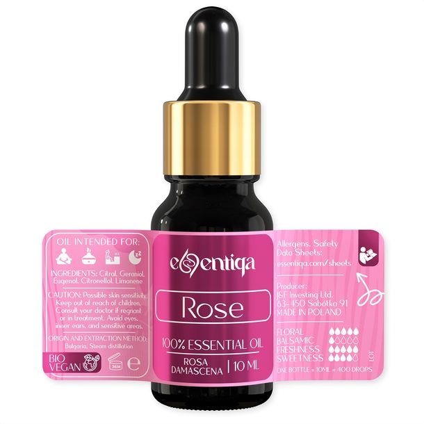 Olejek Różany 100% Naturalny Essentiqa Premium - 100% Czysty Certyfikowany