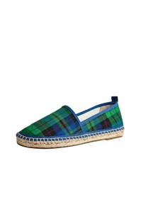 Talamantra Damskie Espadryle Niebiesko-Zielone W Kratkę Rozmiar 36 - Espadryle damskie - miniaturka - grafika 1