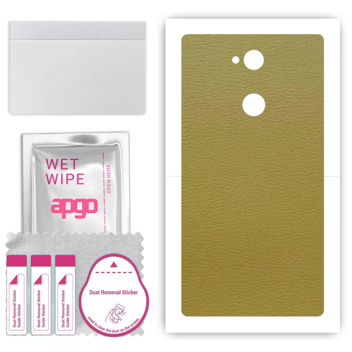 Folia naklejka skórka strukturalna na TYŁ do Sony Xperia L2 - Skóra Oliwkowa - apgo SKINS