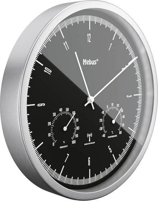 Radiobudzik Mebus Mebus 19777 radio wall clock with Thermo-Hygrometer