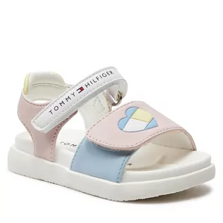 Buty dla dziewczynek - Sandały Tommy Hilfiger Heart Print T1A2-33233-0326 M Multicolor Y913 - grafika 1