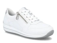 Półbuty damskie - Półbuty damskie białe Rieker N1100-81 sneakersy skórzane lekkie wiosenne-39 - miniaturka - grafika 1