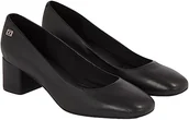 Czółenka - Tommy Hilfiger Damskie czółenka Essential Midheel Blocky Pump, Czarny, 38 EU - miniaturka - grafika 1