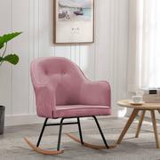 Fotele - vidaXL Fotel bujany, różowy, tapicerowany aksamitem - miniaturka - grafika 1
