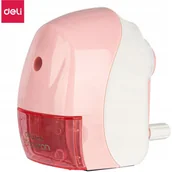 Temperówki - Temperówka Ręczna Na Korbkę Macaron Różowa 0519 Pink Deli - miniaturka - grafika 1