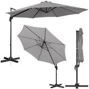 Parasole ogrodowe - Uniprodo Parasol ogrodowy wiszący ciemnoszary okrągły 300 cm uchylny UNI_UMBRELLA_2R300DG_N - miniaturka - grafika 1