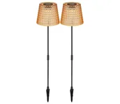 Lampy ogrodowe - Globo 36635-2A - ZESTAW 2x LED Oświetlenie solarne SOLAR LED/0,06W/3V IP44 pomarańczowe - miniaturka - grafika 1