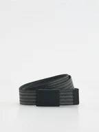 Paski - Reserved - Parciany pasek z klamrą - ciemnoszary - miniaturka - grafika 1