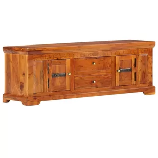 vidaXL Szafka pod TV, 119x30x40 cm, lite drewno akacjowe - Szafki RTV - miniaturka - grafika 1