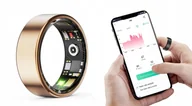 Smartband - Smartring R11M Inteligentny Pierścień rozmiar od 7 do 10 Złoty - miniaturka - grafika 1