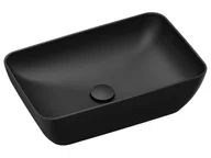 Umywalki - Ravak UNI - Zlew nablatowy 50x31 cm, bez przelewu, czarny mat XJX0D150000 - miniaturka - grafika 1