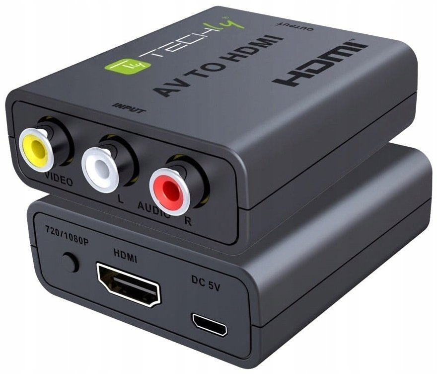 Techly Manhattan 622083 AV to HDMI Converter – IDATA SPDIF 71 – Black
