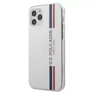 Etui i futerały do telefonów - U.s. polo assn US Polo USHCP12MPCUSSWH iPhone 12 6,1" Max/Pro biały/white Tricolor Collection - miniaturka - grafika 1
