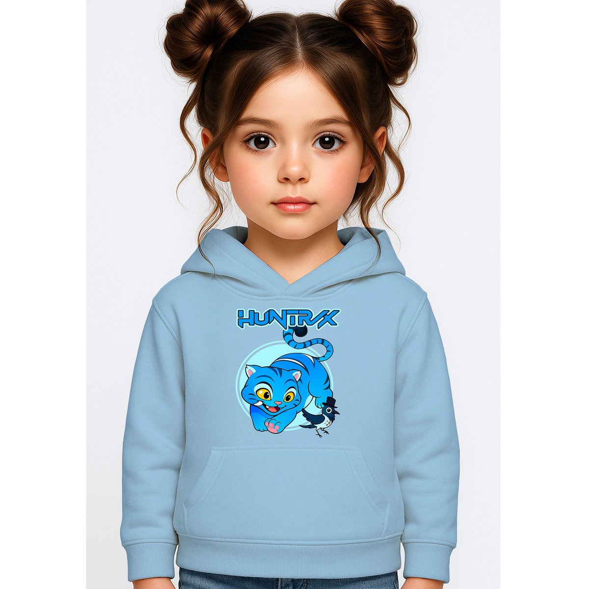 BLUZA DZIECIĘCA DERPY KOT DEMON HUNTERS HUNTRIX 122-128 Z KAPTUREM