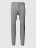 Spodnie męskie - Spodnie materiałowe o kroju slim tapered fit z wpuszczanymi kieszeniami model ‘MARK’ - miniaturka - grafika 1