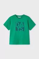 Koszulki dla chłopców - Mayoral t-shirt bawełniany dziecięcy kolor zielony z nadrukiem - miniaturka - grafika 1
