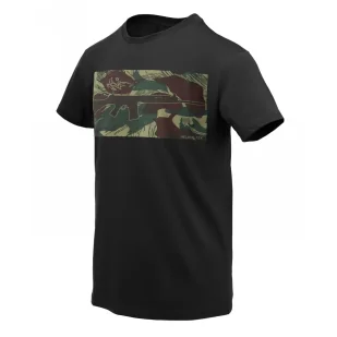 T-Shirt Helikon-Tex FN FAL - Czarna/Rhodesian Camo - Odzież taktyczna i umundurowanie - miniaturka - grafika 1