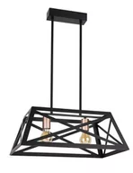 Lampy sufitowe - Candellux Lampa wisząca czarna metalowa 2x40W E27 Origami 32-78711 32-78711 - miniaturka - grafika 1