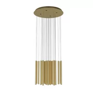 Lampy sufitowe - Organic LED lampa wisząca 33-punktowa złota szczotkowana P0476D - miniaturka - grafika 1