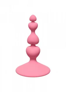 Kulki analne - Lola Toys Anal Plug Sweetheart Plug Pink - korek analny dla początkujących wąski różowy - grafika 1