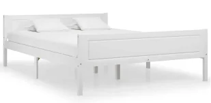 Białe dwuosobowe drewniane łóżko 140x200 W7-W74 - Łóżka Białe dwuosobowe drewniane łóżko 140x200 W7-W74 - Łóżka - miniaturka - grafika 1