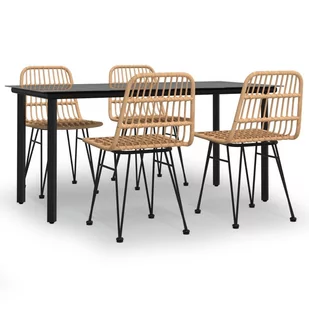 5-częściowy zestaw mebli ogrodowych, polirattan - Meble ogrodowe - miniaturka - grafika 3