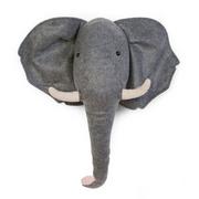 Wyposażenie pokoiku dziecięcego - Childhome Filcowa głowa słonia na ścianę stokkids-CCFELH - miniaturka - grafika 1