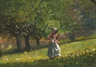 Plakaty - Galeria Plakatu, Plakat, Girl with Hay Rake, Winslow Homer, 91,5x61 cm - miniaturka - grafika 1