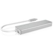 Huby USB - Icy Box 60369 USB-C Hub z 3X USB 3.0 i czytnikiem kart srebrny/biały 60369 - miniaturka - grafika 1