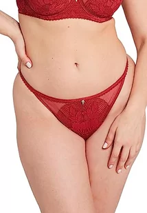 Sans Complexe Urocze stringi damskie, Czerwony granat, 50-52 - Majtki damskie - miniaturka - grafika 1