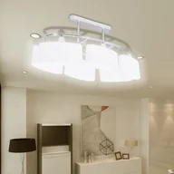 Lampy sufitowe - vidaXL Lampa sufitowa z kloszami elipsoidalnymi, 2 szt., E14 - miniaturka - grafika 1