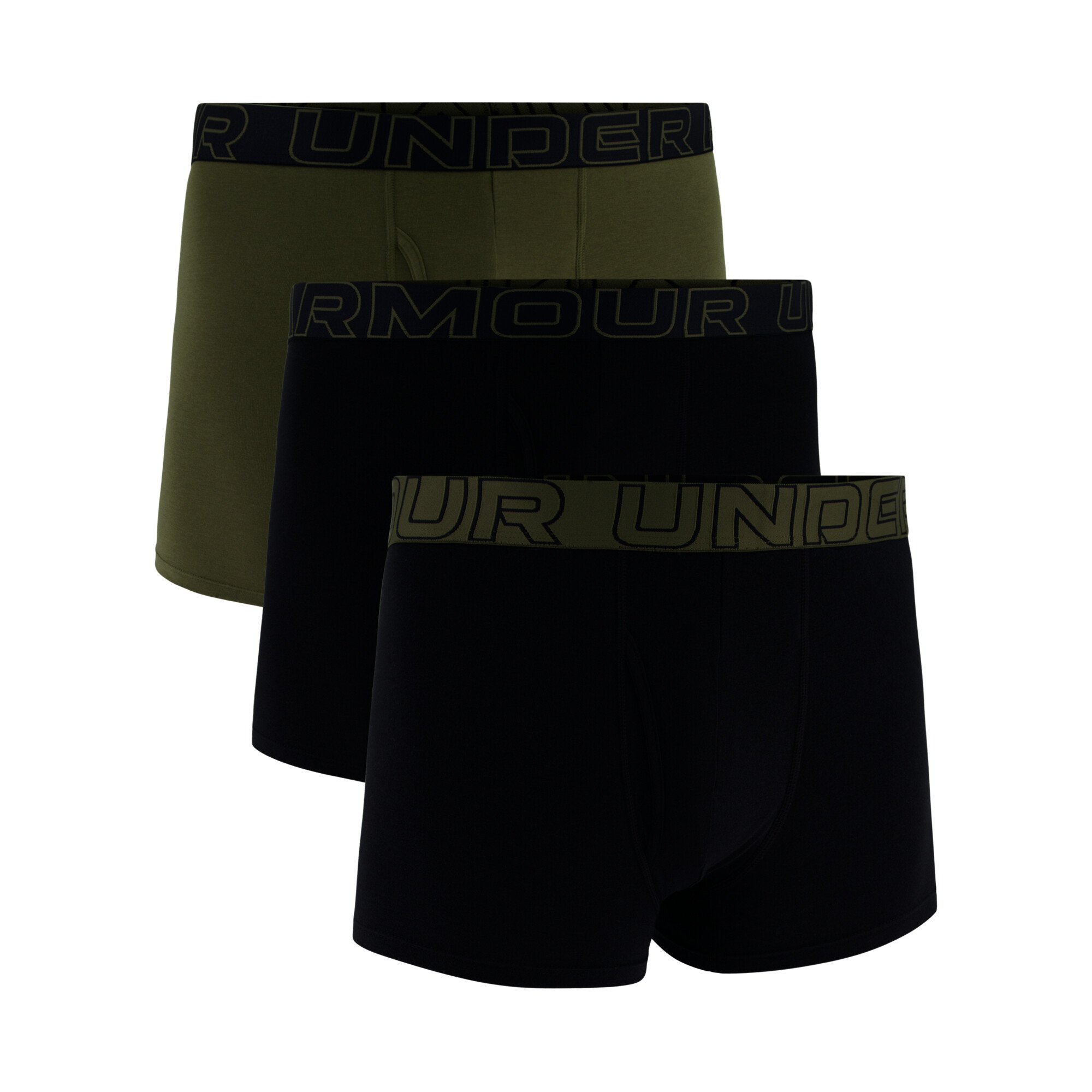 Bokserki męskie Under Armour Perf Cotton Solid 3in 3Pack Black M