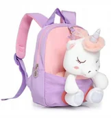 Plecaki szkolne i tornistry - PLECAK UNICORN DLA PRZEDSZKOLAKA 2w1 Z MASKOTKĄ - miniaturka - grafika 1