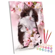 Malowanie po numerach - Zestaw do malowania po numerach Kotek, 30x40 cm - miniaturka - grafika 1