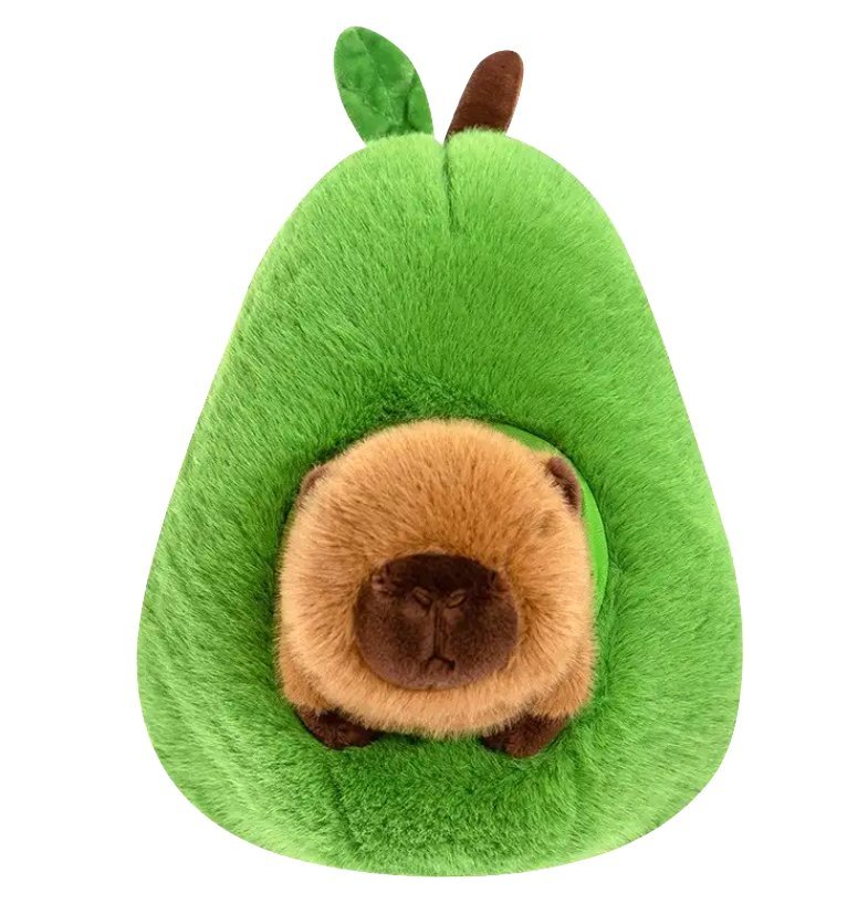 KAPIBARA W AWOKADO MASKOTKA PLUSZAK PRZYTULANKA ZABAWKA 35cm