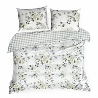 Pościel - Eurofirany Pościel satynowa 220x200 Spring 32 biała zielona kwiaty NEW24 - miniaturka - grafika 1