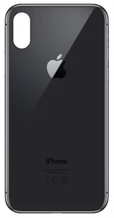 Klapka Plecki Tył iPhone X Black Duże oczko - Części serwisowe do telefonów - miniaturka - grafika 1