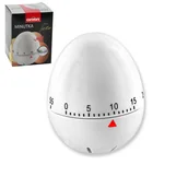 Minutniki - Orion Minutnik kuchenny Jajko, biały, 6x7,5 cm - miniaturka - grafika 1