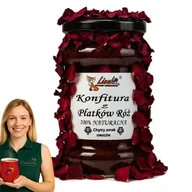Konfitury, marmolady, powidła - Konfitura z Płatków Róż 370g Naturalna 45% róż Pasteryzowana Tradycyjny - miniaturka - grafika 1