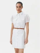 Sukienki - Fracomina Sukienka koszulowa FR25SD1009W682V8 Biały Slim Fit - miniaturka - grafika 1