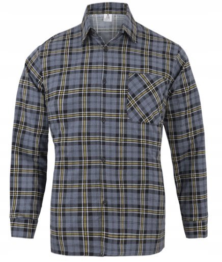 POLSKA KOSZULA FLANELOWA W KRATĘ BAWEŁNIANA XL