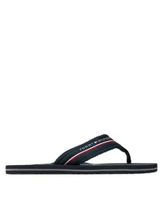 Tommy Hilfiger Japonki Web Beach Sandal FM0FM05340 Granatowy - Klapki i japonki męskie - miniaturka - grafika 1