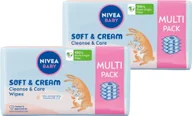 Chusteczki nawilżane - Nivea Chusteczki nawilżane Soft & Cream 8x57szt. - miniaturka - grafika 1