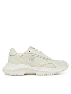 Calvin Klein Jeans Sneakersy V3A9-82030-1695530 Écru - Buty dla dziewczynek - miniaturka - grafika 1