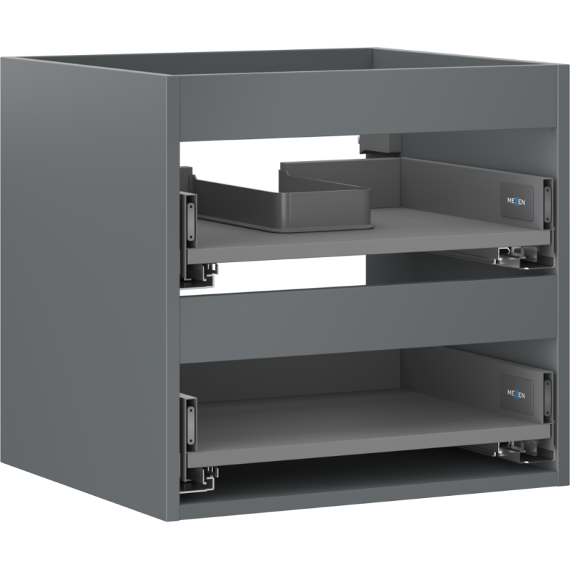 Mexen Box-A korpus szafki podumywalkowej 50 cm, 2 szuflady, grafit mat - 91AX0-0500-470-2-66