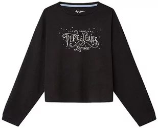 Pepe Jeans Koszulka dziewczęca Valeska, czarny (czarny), 14 lat - Koszulki dla dziewczynek - miniaturka - grafika 1