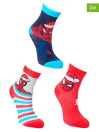 Skarpetki damskie - Spiderman Skarpety (3 pary) "Spider-Man" w kolorze czerwono-granatowo-błękitnym - miniaturka - grafika 1