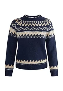 ALARY Damski sweter norweski 15424761-AL01, granatowo-szary beżowy, XS/S, granatowy, szary, beżowy, XS-S - Swetry damskie - miniaturka - grafika 1